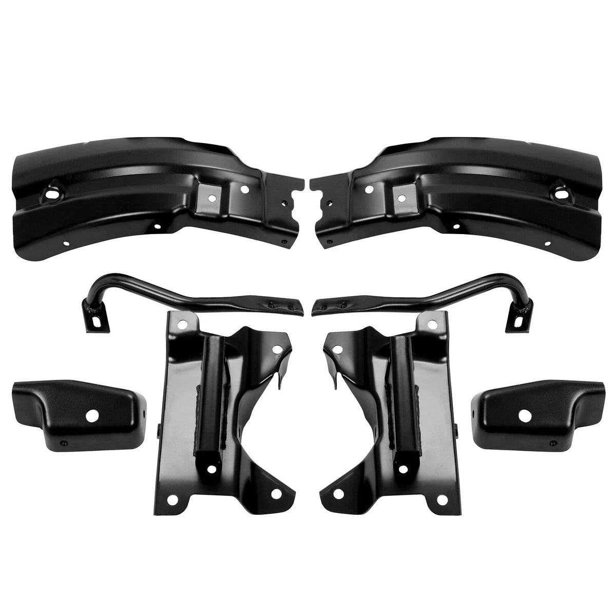 8 Piece Front Bumper Brace Support for 2007-2013 Chevy Silverado 1500