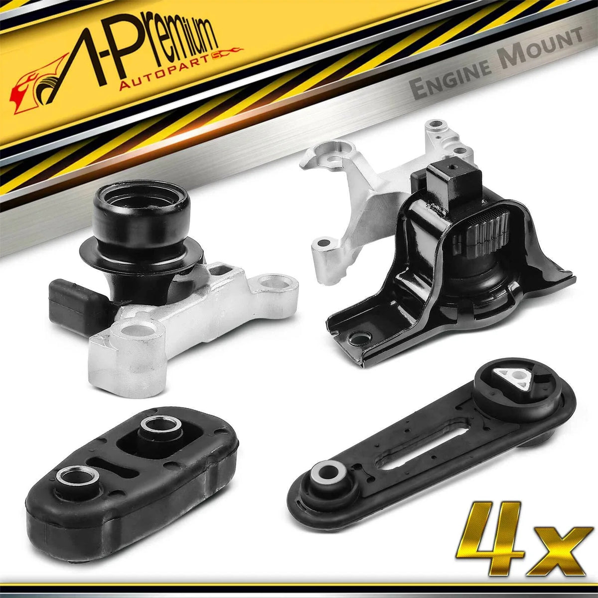 Set of 4 Engine Motor & Transmission Mounts for Nissan Sentra (2007–2012)