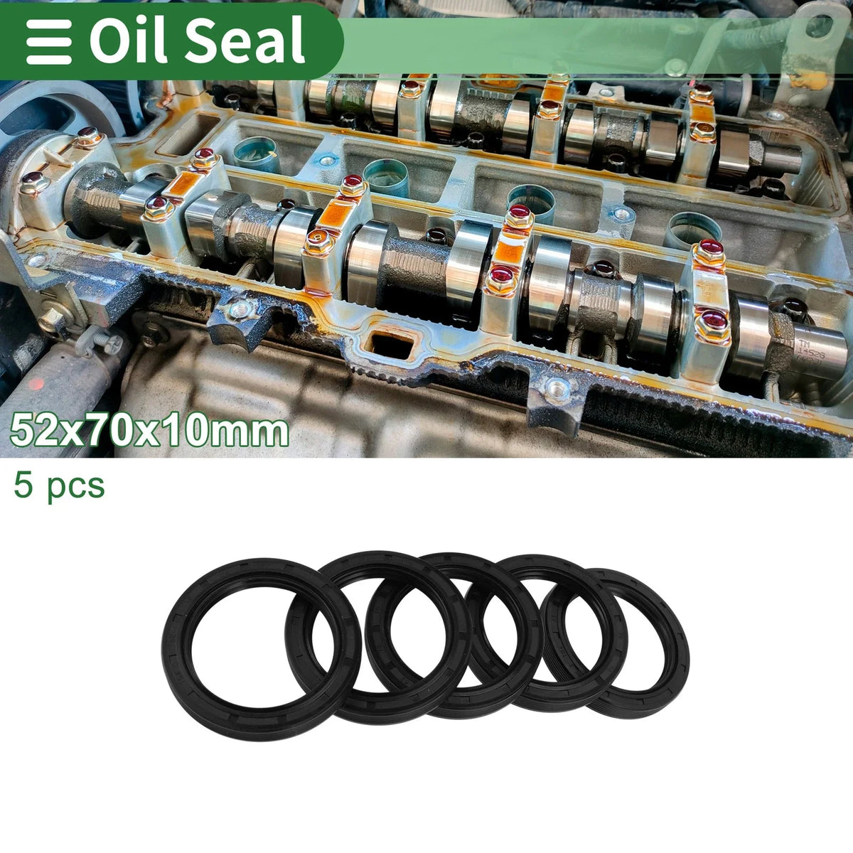 Oil Seal   - NBR Rubber 52x70x10mm