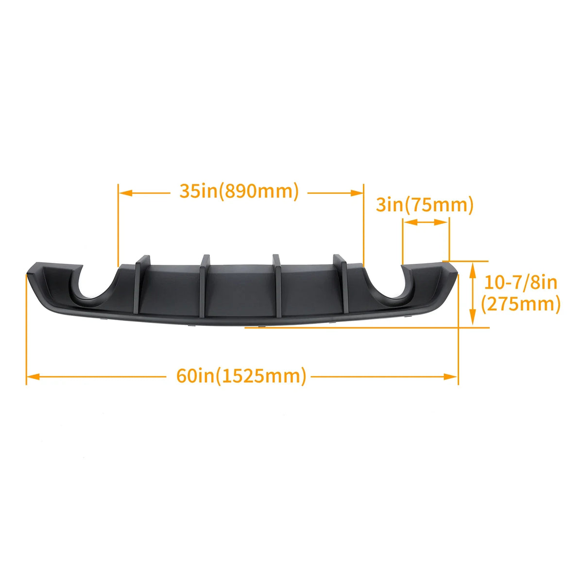 Matte Rear Lip Diffuser for Dodge Charger SRT V2 (2012-2014)