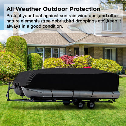 Heavy Duty UV Waterproof Cover for Pontoon Boat 17-24ft - Rain & Dust