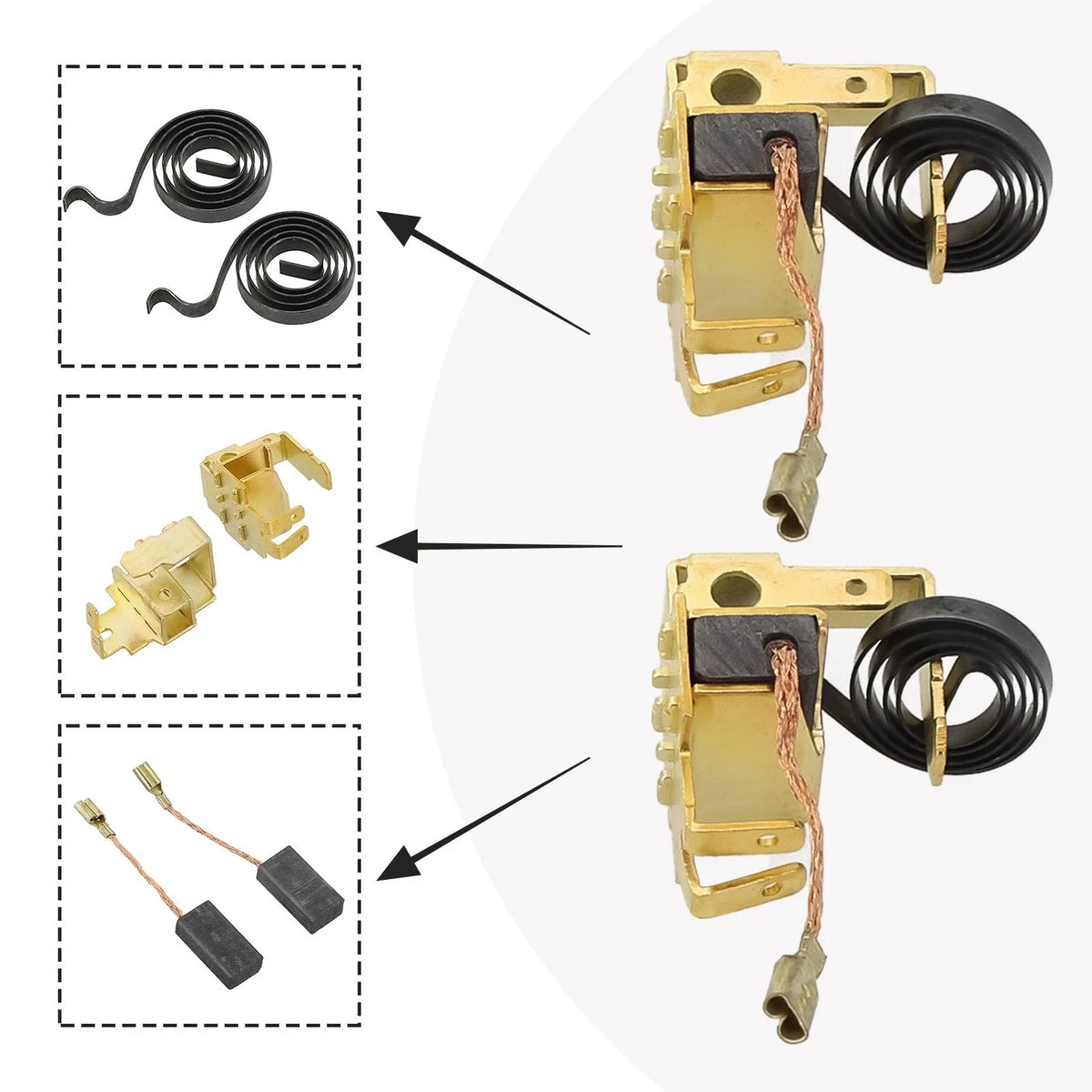 6X Carbon Brush for GWS6100 Angle Grinder (2010–2023)