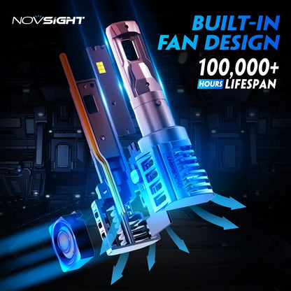 LED Headlight Bulb Kit H7 80W 18000LM 6500K - 2pcs