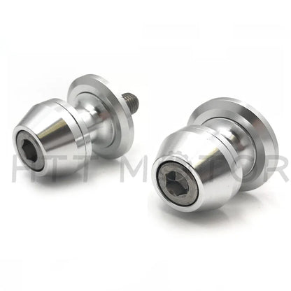 Universal Motorcycle 6MM CNC Swingarm Spools Sliders - Silver