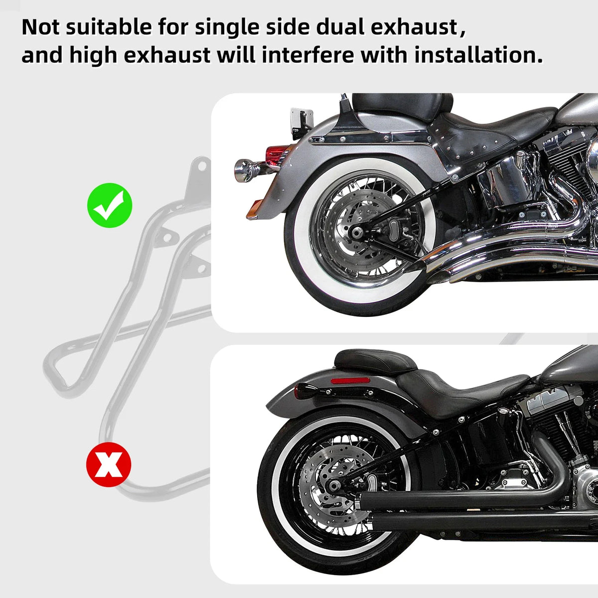 Saddlebags Mounting Brackets for Harley Davidson Softail 1984-2017
