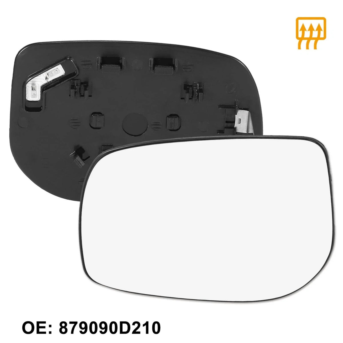 Left Side Heated Mirror Glass with Backing Plate 879090D260 for Toyota Yaris (2007–2011)