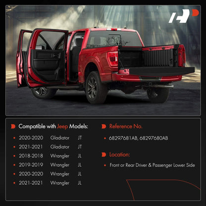 2X Lower Door Hinges for Jeep Wrangler Gladiator (2018-2021)
