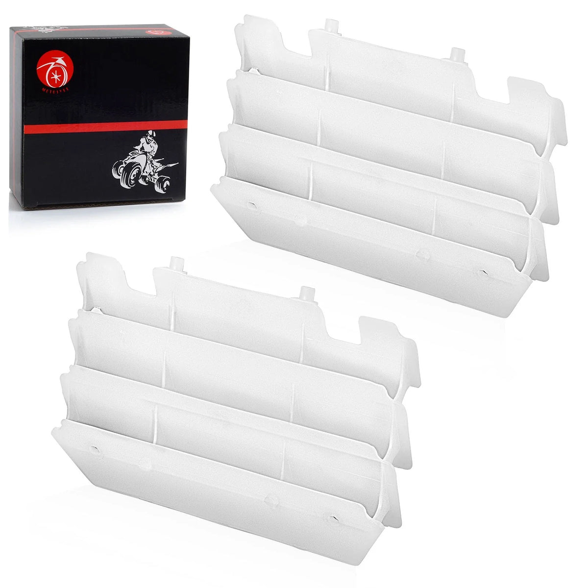 Radiator Louvers Guards 2-Pack in White for Kawasaki KX125 KX250 1997-2004