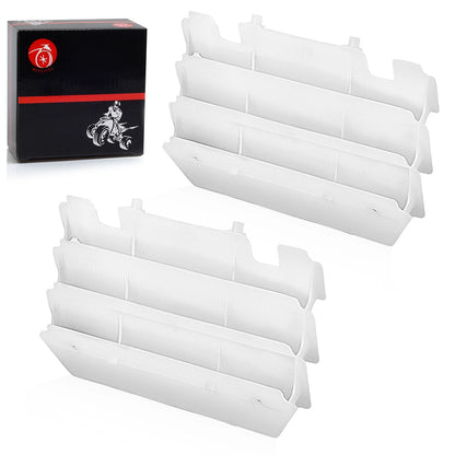 Radiator Louvers Guards 2-Pack in White for Kawasaki KX125 KX250 1997-2004