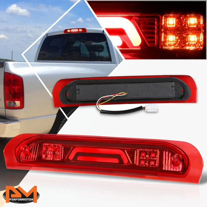 Cargo Lamp + Dual 3D LED Bar Third Tail Brake Light for Dodge Ram 2002-2009