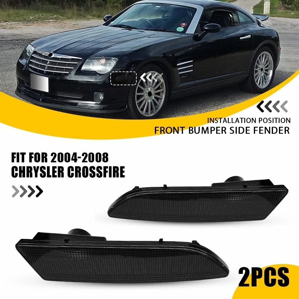 2X Smoke Side Marker Lights EXV for Chrysler Crossfire 2004–2008