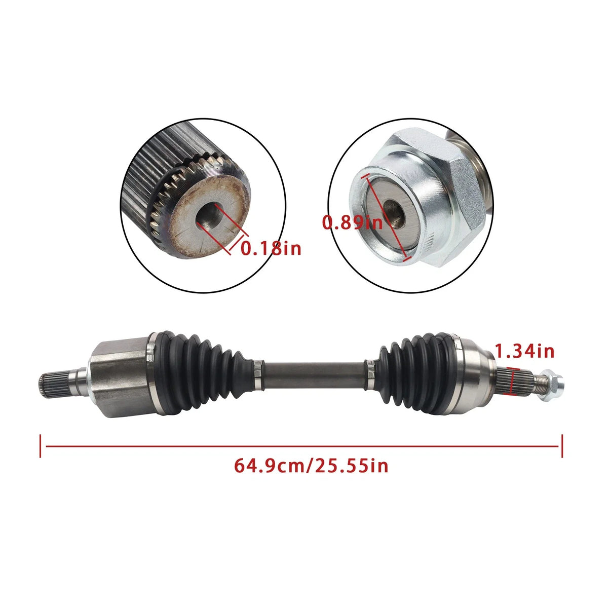 Front Left CV Shaft for Land Rover Range Rover Evoque (2012–2017) NCV11208
