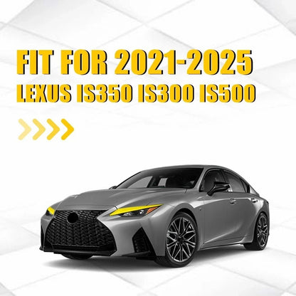 2X Headlight DRL Tint Vinyl Overlay Kit Amber for Lexus IS (2021–2025)