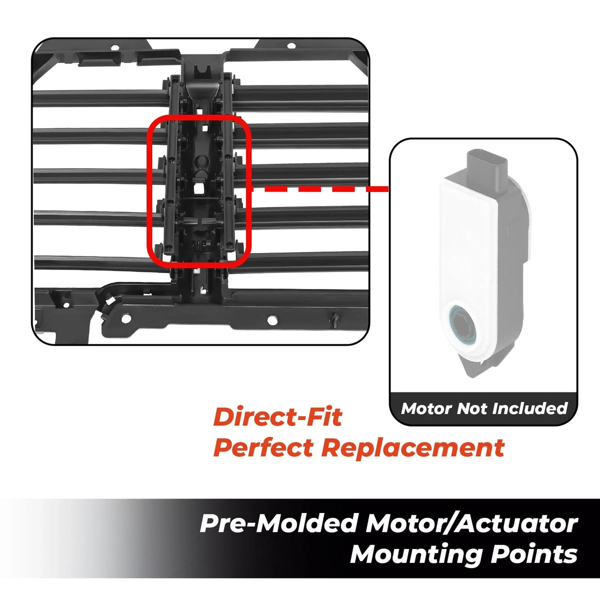 Active Grille Shutter Assembly for Escalade Suburban Yukon (2015–2020)