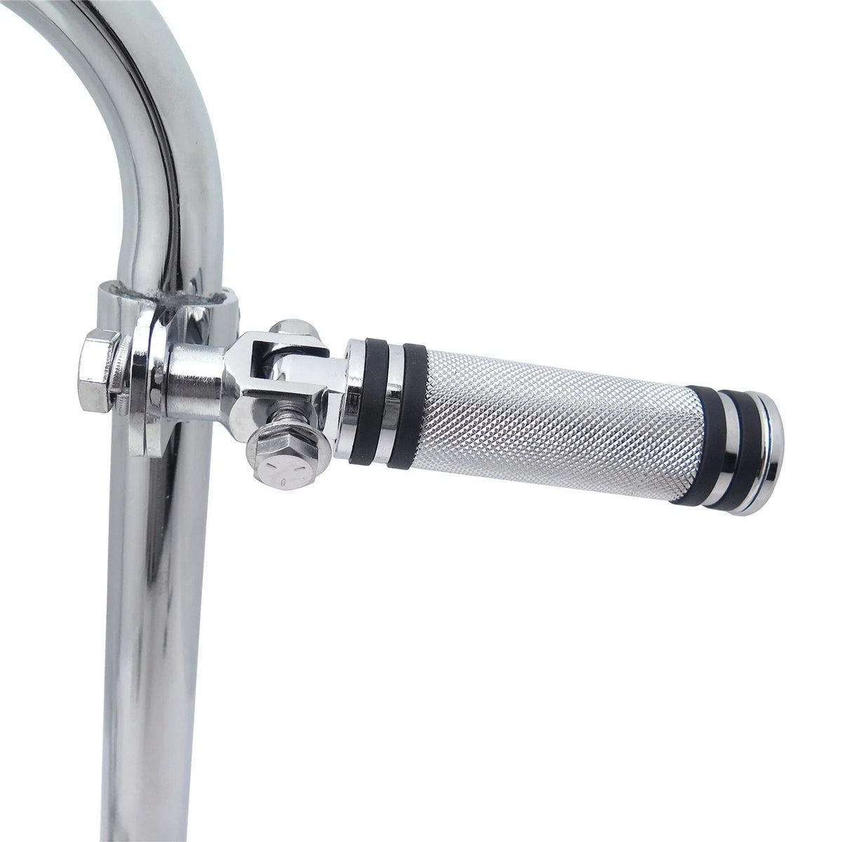 Chrome Diamond Foot Peg Clamp Footrest 1" 1 1/4" for Yamaha XV250 XV400 XV535