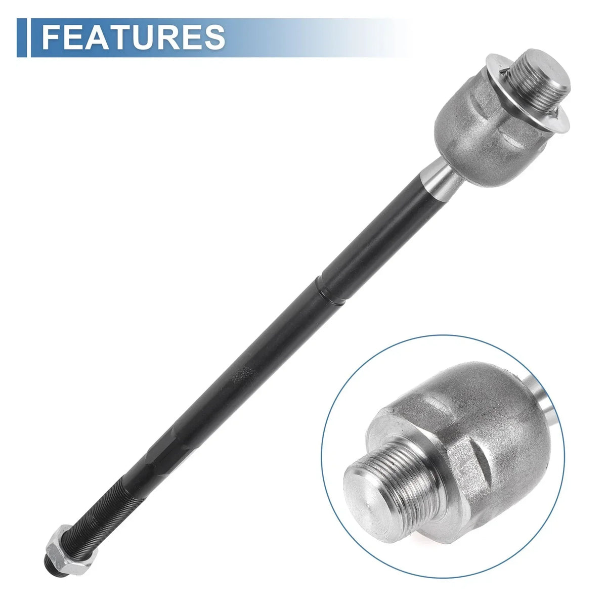 Set of 2 Front Inner Tie Rod End Links for 2006-2010 Dodge Ram 1500