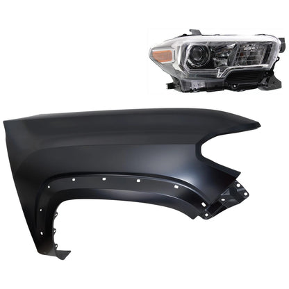 Headlight Kit for Toyota Tacoma (2016–2023) Right Assy Halogen