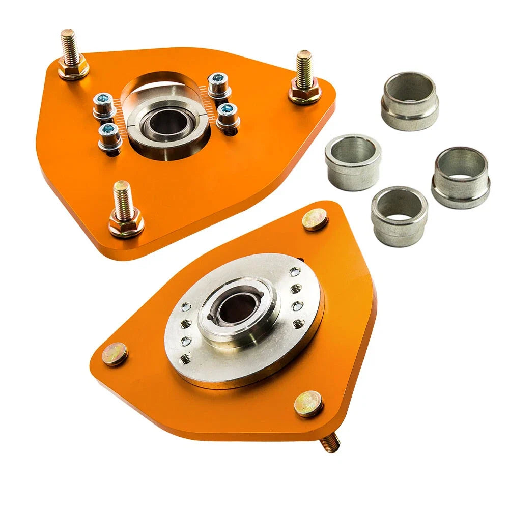 2X Front Mount Adjustable Camber Plates for Subaru Impreza WRX STI (2004–2007)