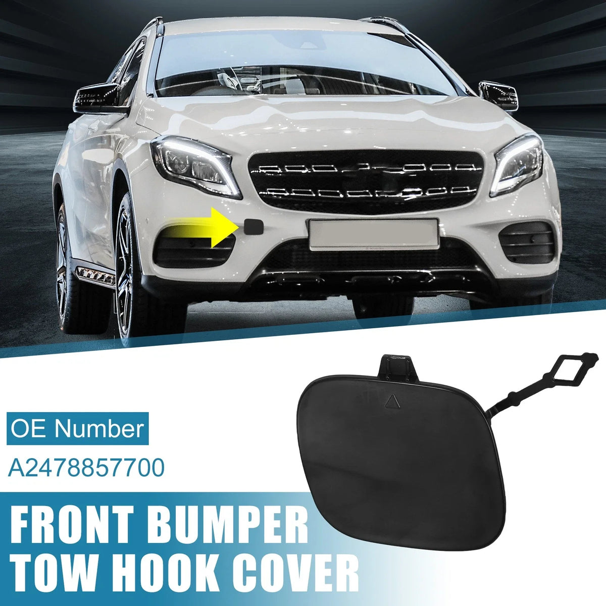 Tow Hook Cover for Mercedes-Benz GLB250 (2020–2022) Black