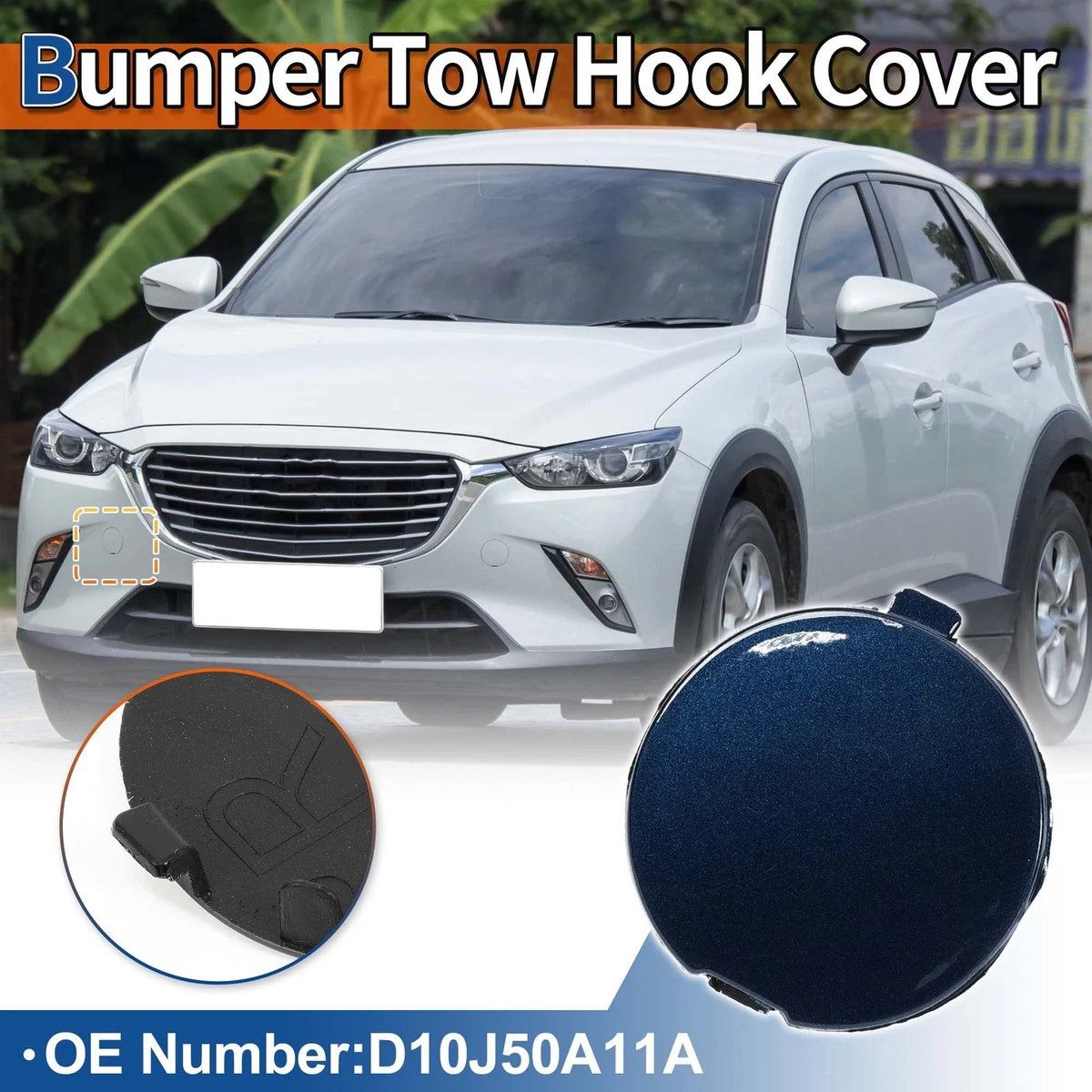 Tow Hook Cover for Mazda (2016–2021) No.D10J50A11A Eternal Blue