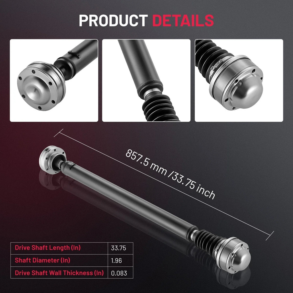 Front Drive Shaft 2007-2010 4.7L/5.7L for Jeep Commander Grand Cherokee 938-137