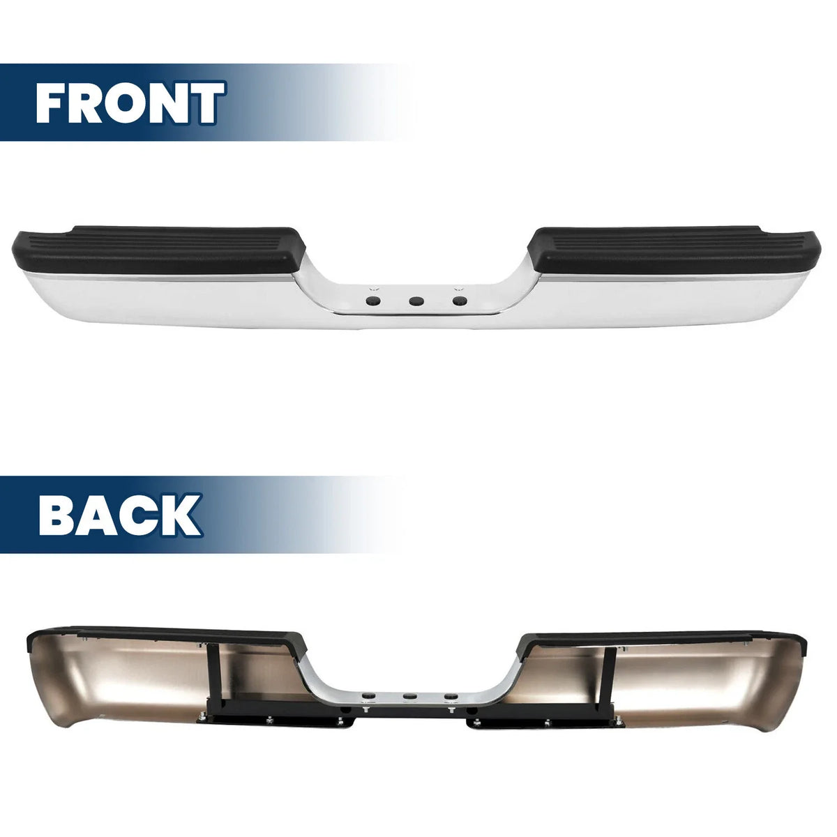 Chrome Rear Bumper Assembly for RAM 1500/2500/3500 (1994-2002)