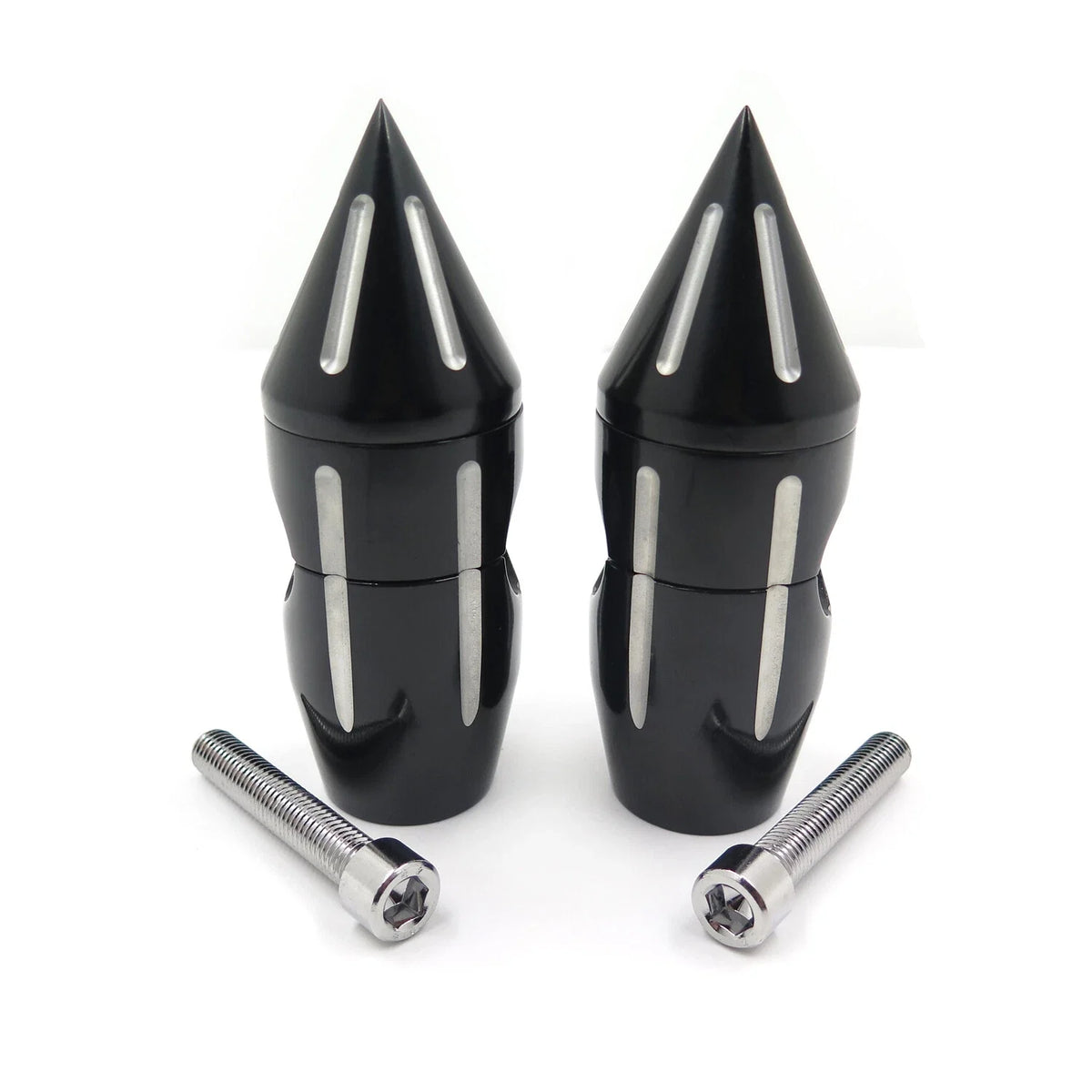 2 1/4" Black Spike Handlebar Risers for Harley Softail Dyna Sportster (Custom)