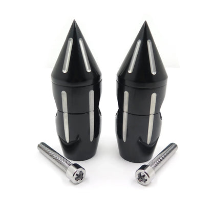 2 1/4" Black Spike Handlebar Risers for Harley Softail Dyna Sportster (Custom)