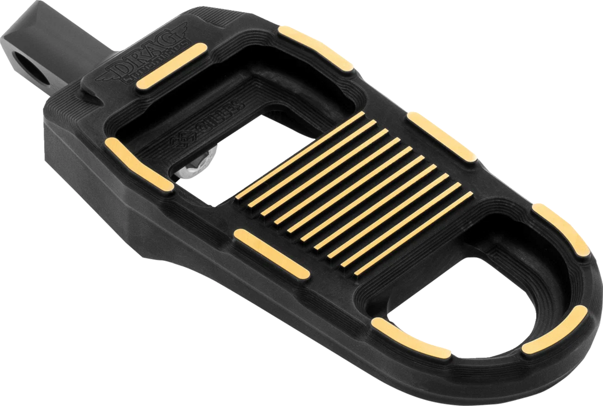 Adjustable Foot Pegs for Drag Specialties (Black/Gold)
