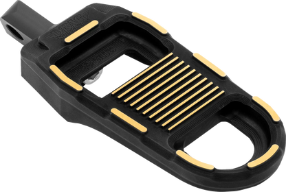 Adjustable Foot Pegs for Drag Specialties (Black/Gold)