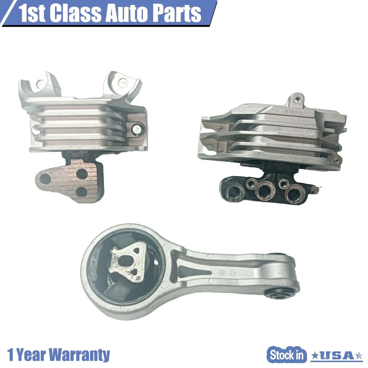 3PCS Front Motor & Trans Mount for Dodge Journey (2011–2018) 2.4L