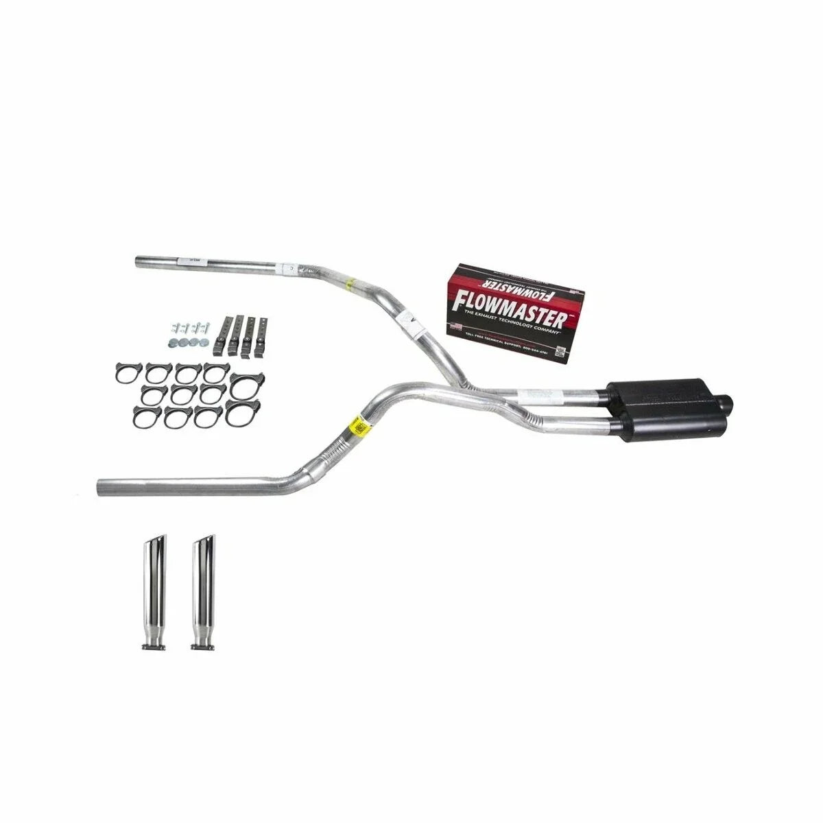 Dual Exhaust 2.5" Pipe for Dakota (1997–2005) - Flowmaster Super 44 RC Tip