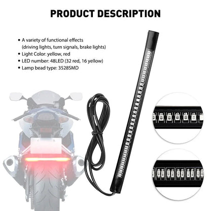 2X 48 LED Turn Signal Tail Light for Motorcycle (Universal)