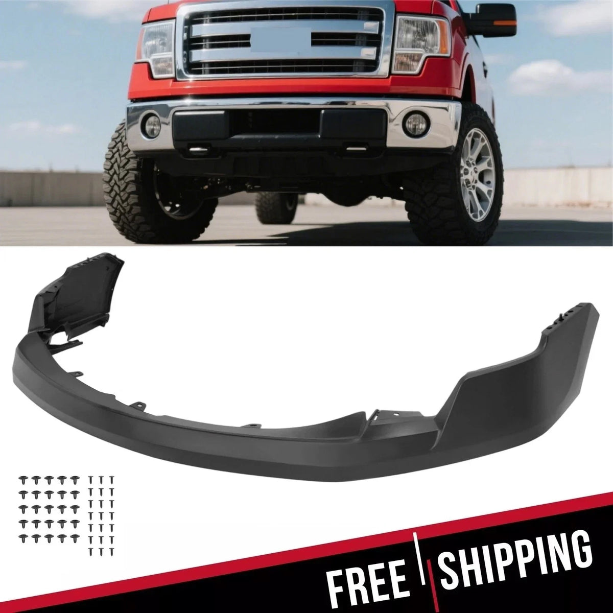 Front Bumper Upper Cover for Ford F150 (2009–2014) Black