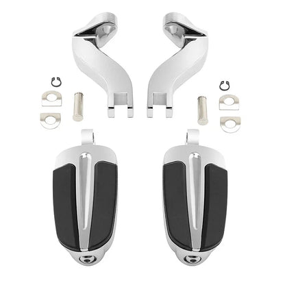 Chrome Footpegs Mount Bracket for Harley Touring Electra Street Glide (1993–2023)