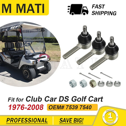 Steering Tie Rod Ends Set of 2 for Golf Cart Club Car DS (1984-2008)