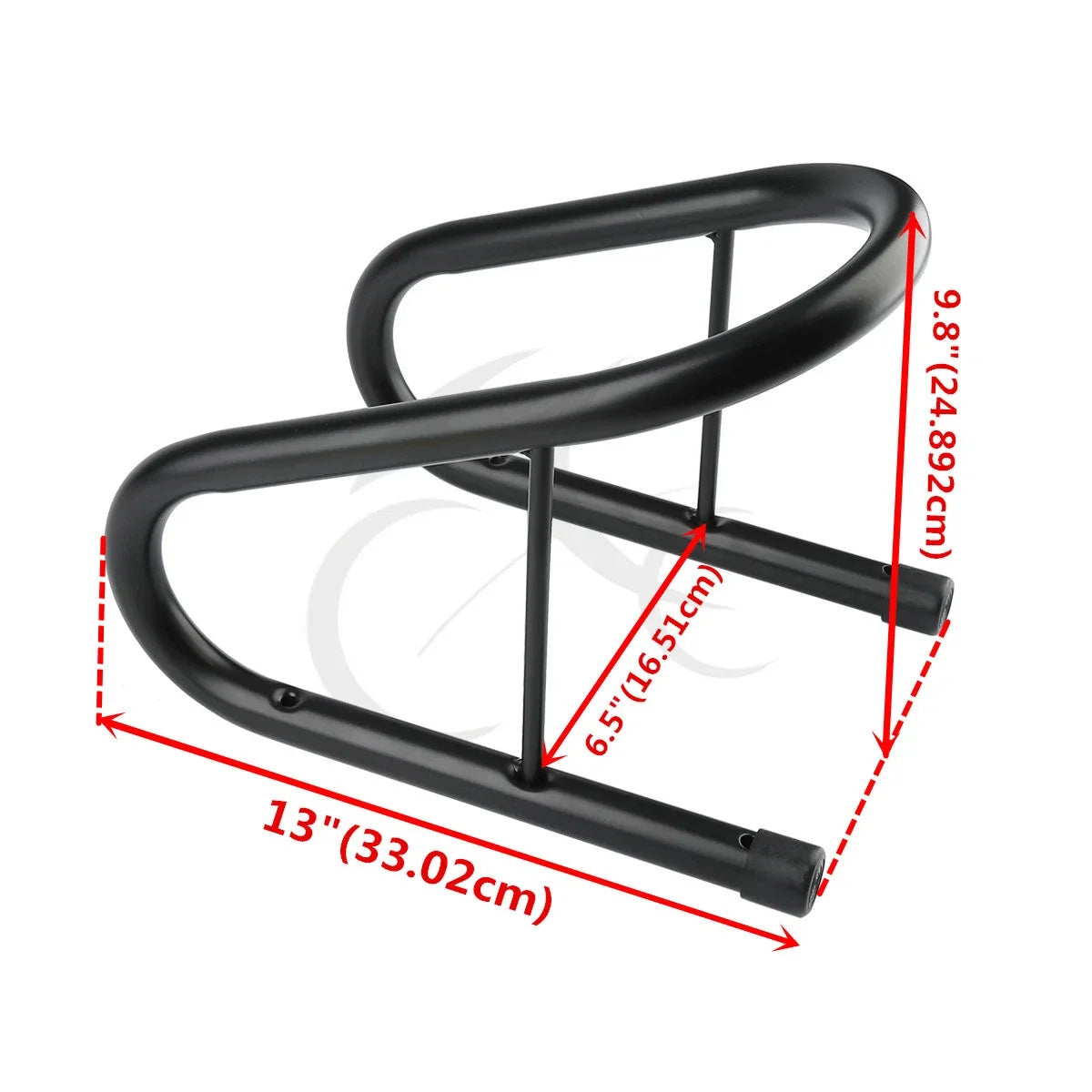 6.5" Black Motorcycle Tire Wheel Chock + Quick Release Hardware for Motorcycles