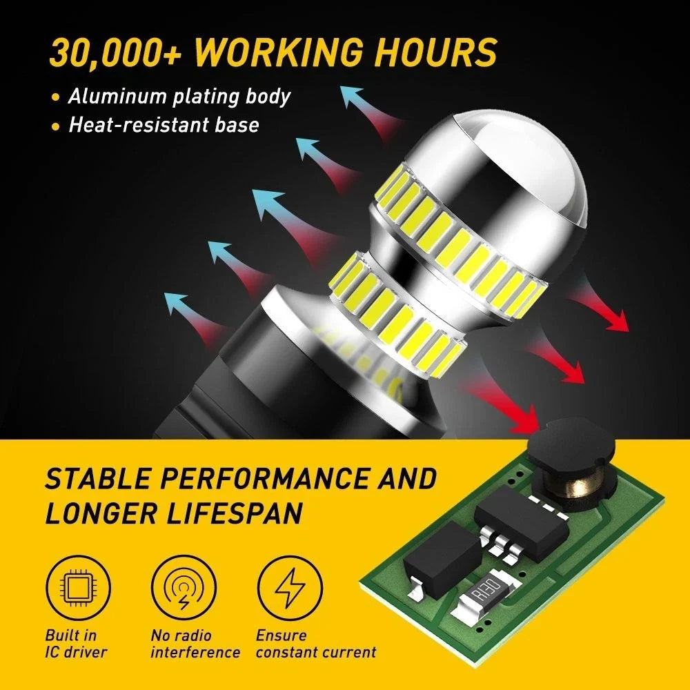2X 3157 LED Reverse Bulbs for Chevrolet 1500