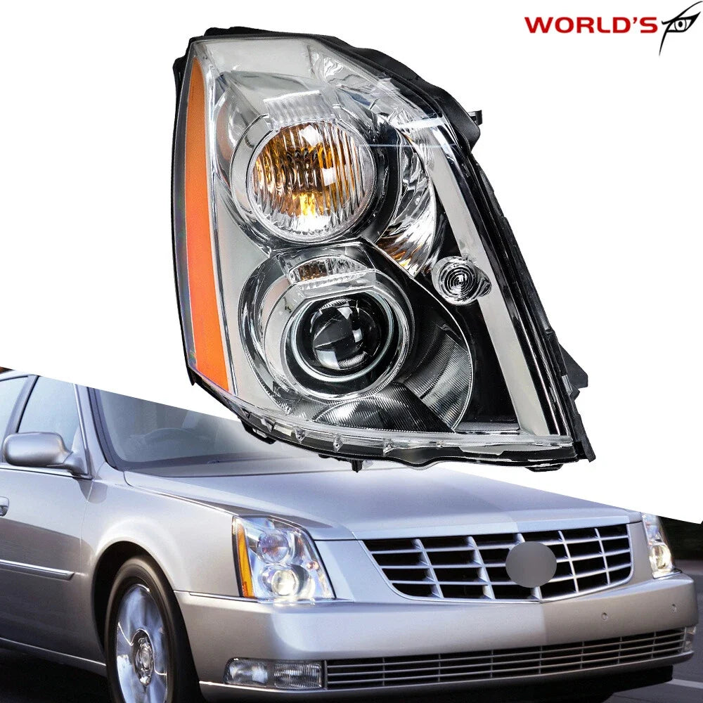 Right Side Headlight for Cadillac DTS (2008–2011) HID Xenon Chrome Housing