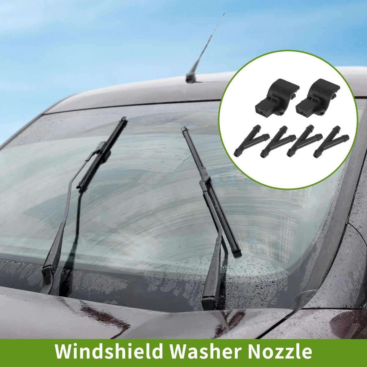 Windshield Washer Nozzle with Hose Connector for Ford (2013–2019) No.FR3Z17603AA