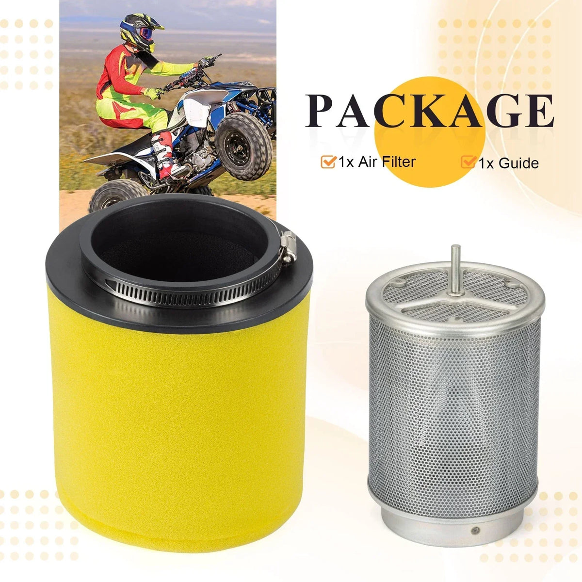 Air Filter and Guide Cleaner Body for TRX450R Honda 2004-2005