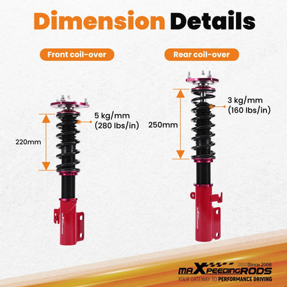 Coilover Suspension 24 Way Adjustable for ES350 Camry 2007-2011