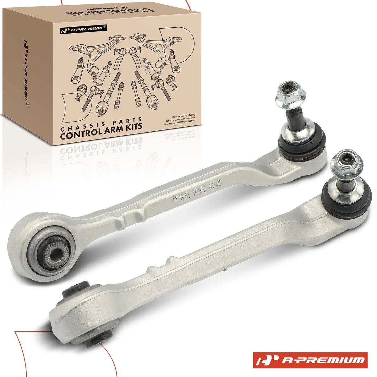 2X Front Lower Rearward Control Arm with Ball Joint for BMW 320i (2013–2019)