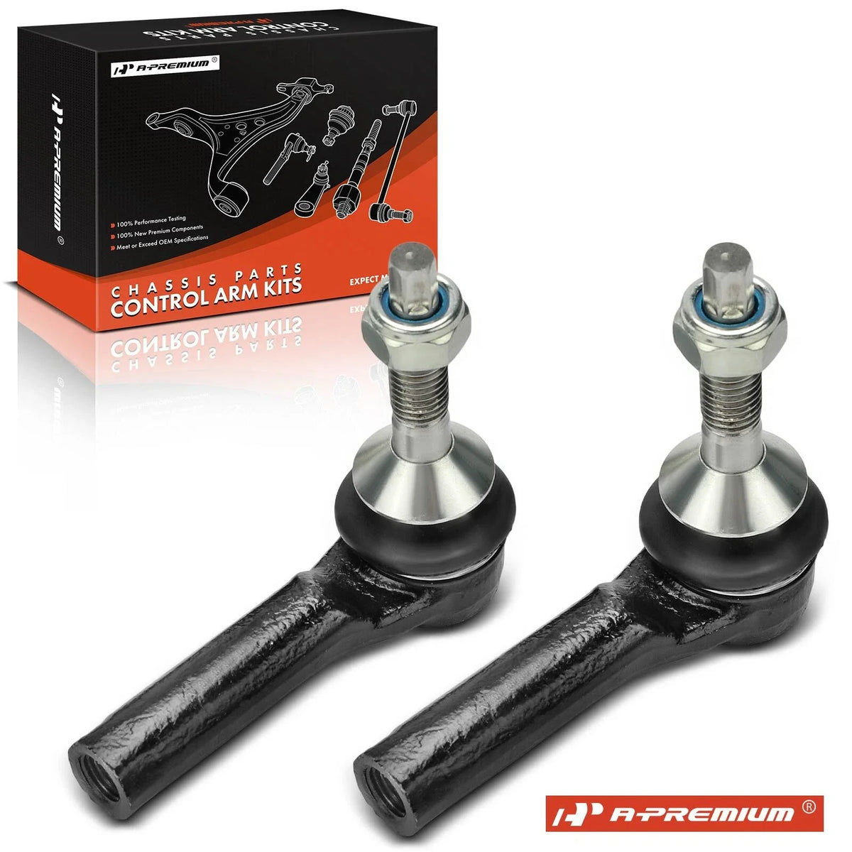 2X Front Outer Tie Rods for Ford Five Hundred (2005–2007)