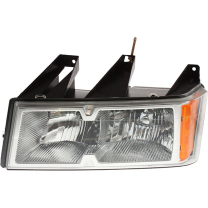Headlight Kit for Chevrolet Colorado (2005–2008) Left Clear Lens Chrome Housing