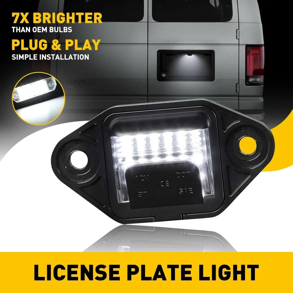 SMD LED License Plate Light 6000K for Ford E-150 E-250 E-350 E-450 (2000–2023)