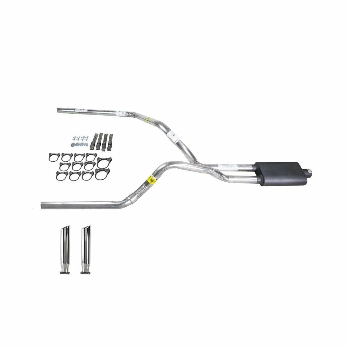 Dual Exhaust 2.5" Pipe & Flowsound Muffler with RC Tip for Dakota (1997–2005)