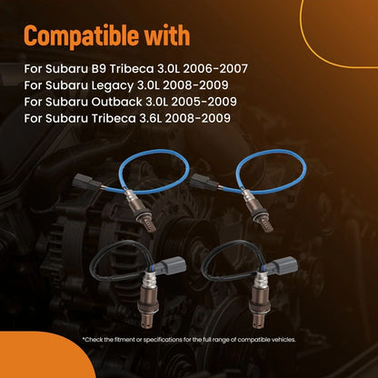 4 Oxygen Sensors for Subaru Outback, Legacy, B9 Tribeca (2005-2014)
