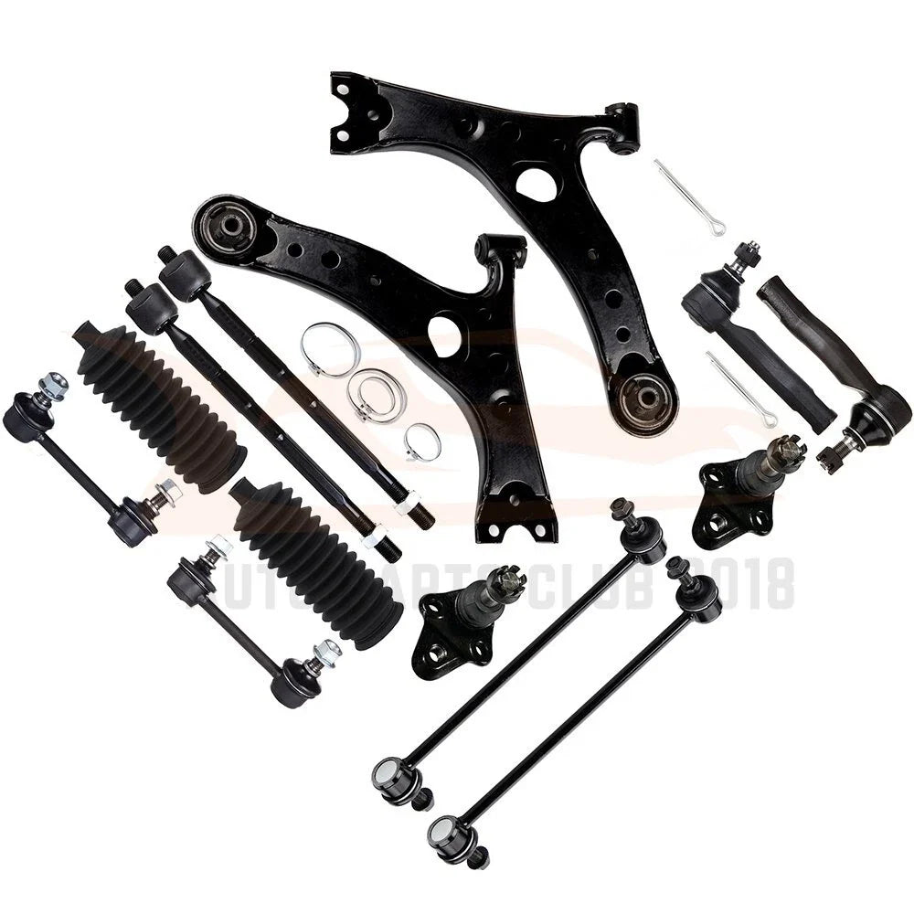 14Pcs Front Lower Control Arm Tie Rod End for Toyota RAV4 (2001–2003)