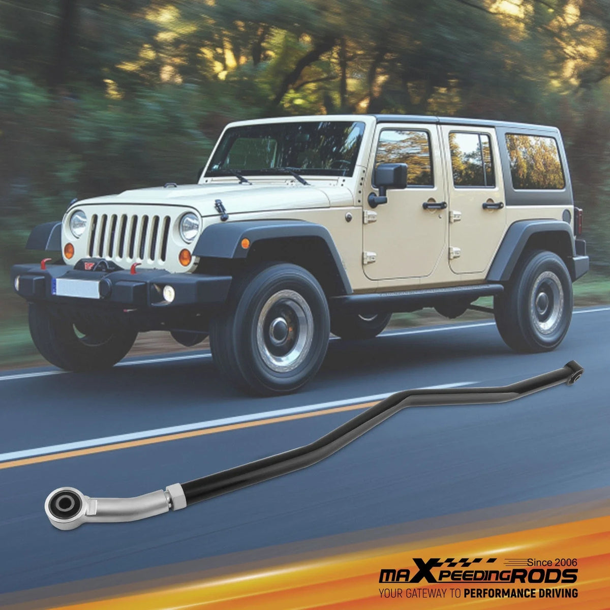 Adjustable Rear Track Bar for Jeep Wrangler JK (2007–2018)